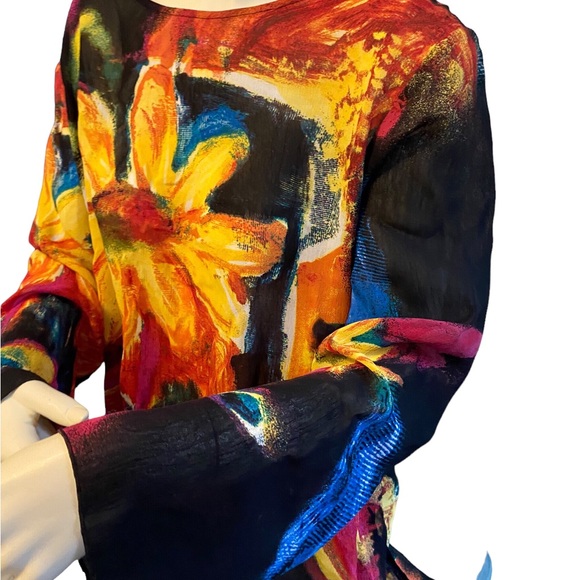 Chico’s L/XL ❤️ Stunning bright Tunic Chicos size 2 - Picture 7 of 16